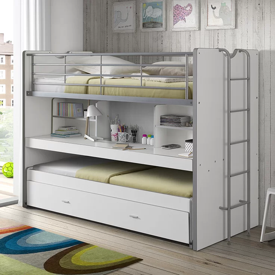 Dewitt European Single (90 x 200cm) Loft Bed with Trundle by Isabelle & Max