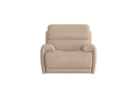 Link Leather Power Recliner Armchair with Power Headrest- World of Leather