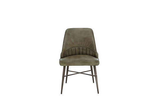 Val Leather Dining Chair - Green