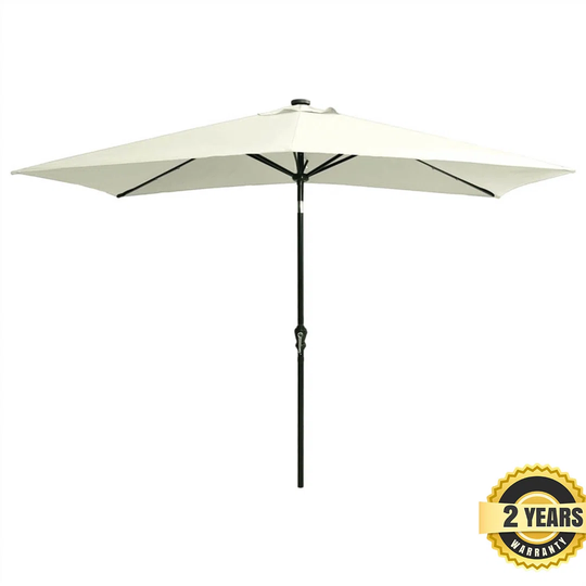 Parasol with LEDs and steel pole 2 x 3m
