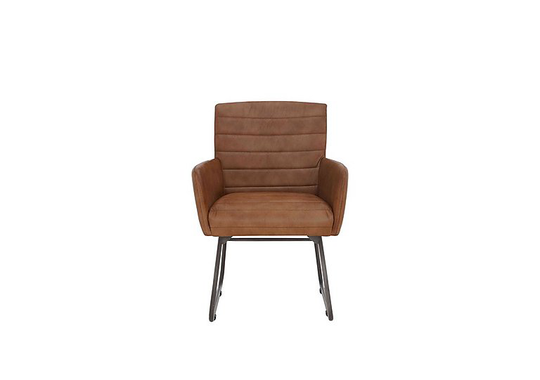 Sam Leather Dining Chair - Brown
