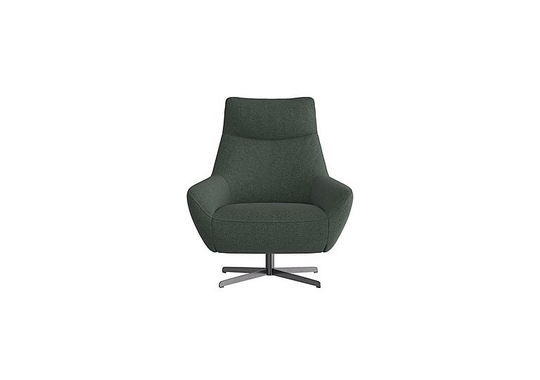 Galaxy Fabric Swivel Chair - Green- World of Leather