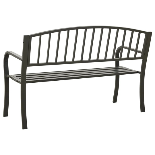 Garden Bench 125 Cm Steel Grey