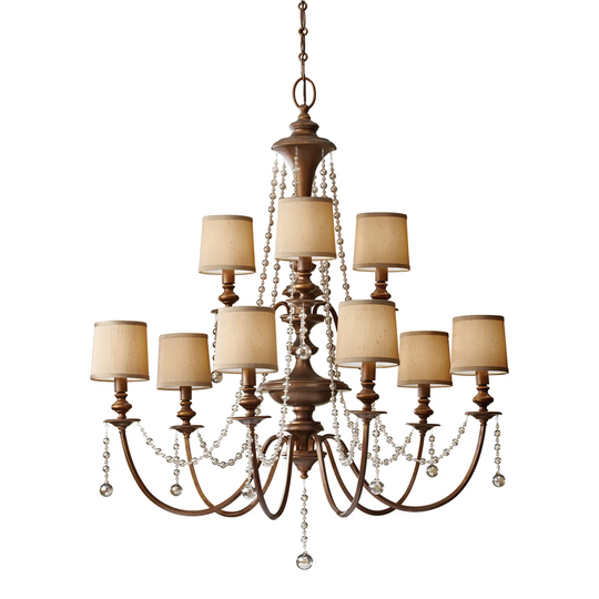 Kizer 9 -Light Shaded Chandelier