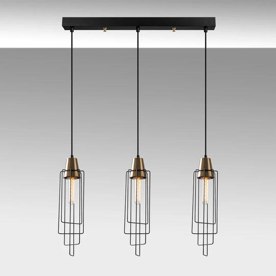 Loring 3 - Light Kitchen Island Geometric Pendant