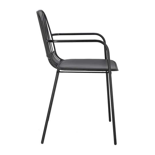 Chair Willy Arm Black With Cusion