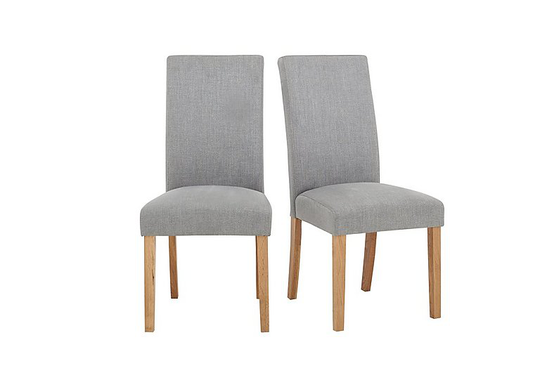 Furnitureland - Angeles Pair of Fabric Chairs - White