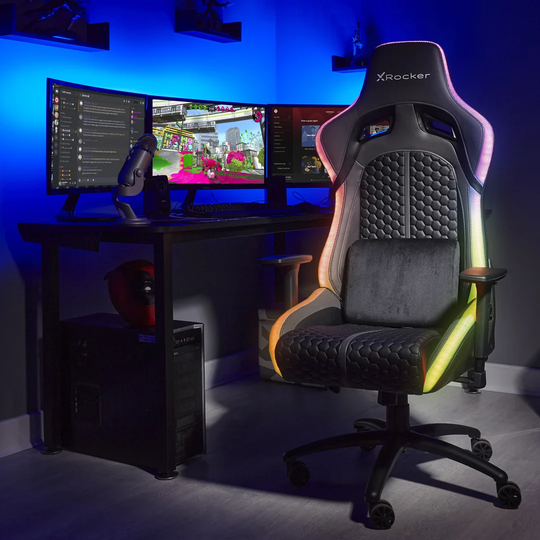 X Rocker Stinger Rgb Esports Gaming Chair With Vibrant Led Lighting