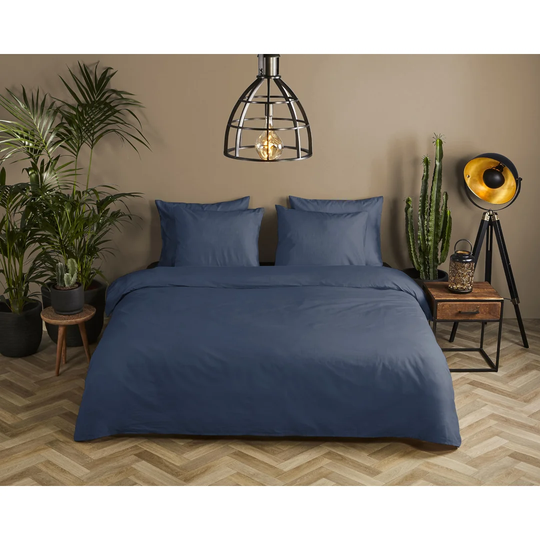 Bedding 135x200+1-80x80 Hip Cotton-satin Dark blue