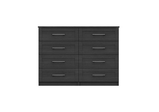 London Bedrooms - Fenchurch 8 Drawer Wide Chest - Black
