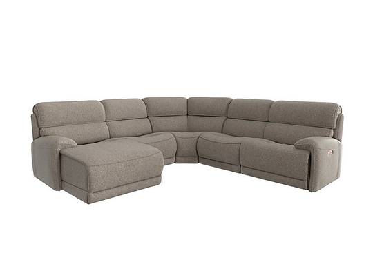 Link Fabric Corner Chaise Power Sofa - Beige