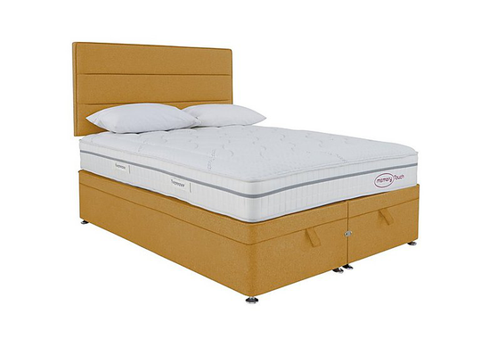 Sleepeezee - Memory Touch Ortho End-lift Ottoman Divan Set - Double - Yellow