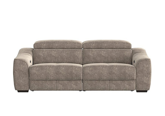 Elixir 3 Seater Fabric Manual Recliner Sofa - Mink