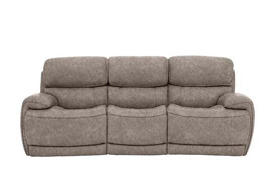 Relax Station Rocco 3 Seater Fabric Power Rocker Sofa with Power Headrests - Mink