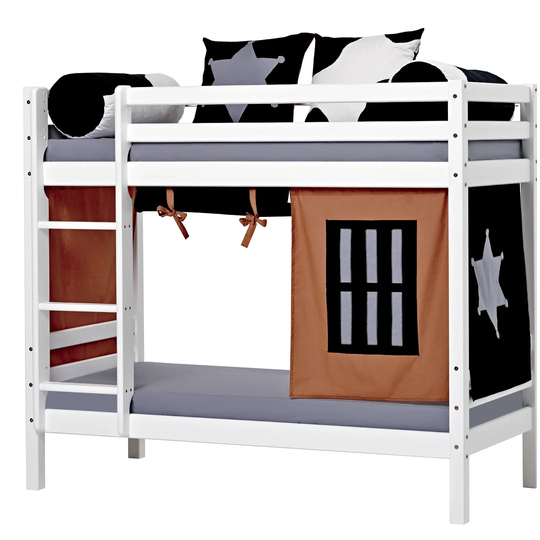Basic Bunk Bed with Cowboy Curtain