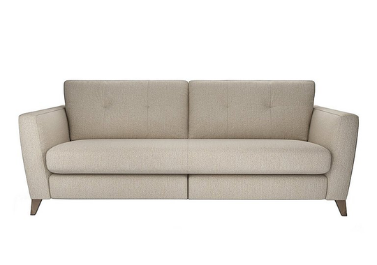 The Lounge Co. - Hermione 4 Seater Fabric Sofa - Beige