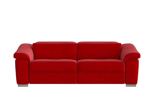 Nicoletti - Galileo 3 Seater Fabric Power Recliner Sofa - Red
