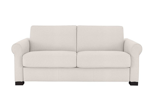 Nicoletti - Alcova 2.5 Seater Fabric Sofa with Scroll Arms - Beige