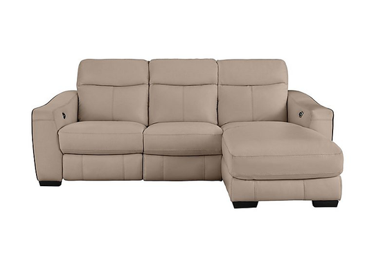 Cressida Leather Corner Chaise Recliner Sofa- World of Leather