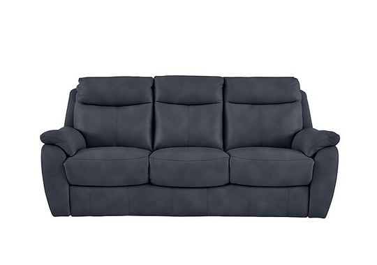 Snug 3 Seater Fabric Sofa - Blue