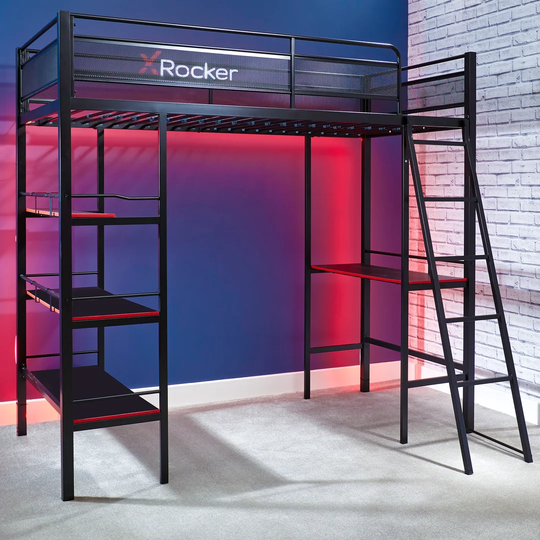 Fortress Single Hi-sleep Gaming Bunk Bed Frame