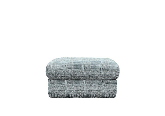 G Plan - Kingsbury Fabric Storage Footstool - Blue
