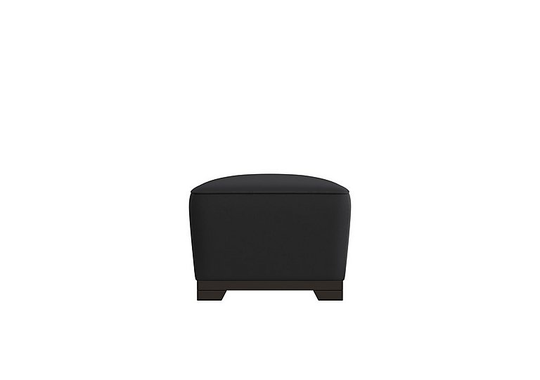 Nicoletti - Ketty Leather D-Shaped Footstool - Black