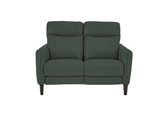 Compact Collection Petit 2 Seater Fabric Power Recliner Sofa - Green