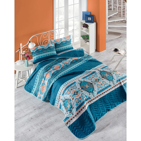 Noisette Quilted Bedspread Set with 2 Pillows