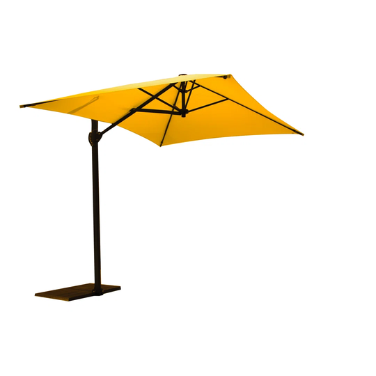 Art 137r Giada Side-pole Parasol 300x200, Aluminium Frame Graphite Colour, Orange Colour.