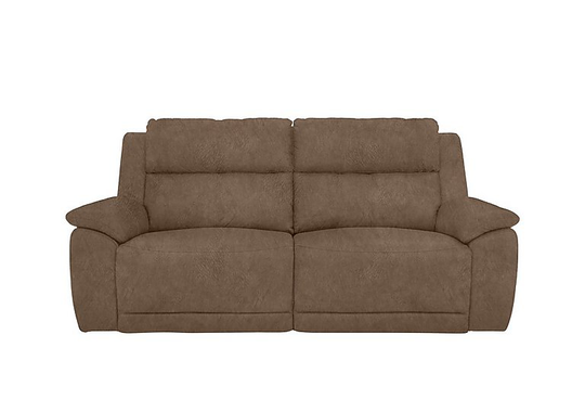 Utah 3 Seater Fabric Sofa - Brown