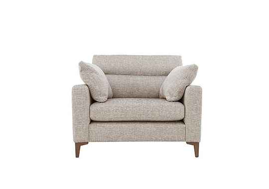 Uniqa Fabric Recliner Snuggle Chair - Grey