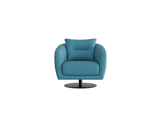 Nicoletti - Mimmo Fabric Swivel Chair - Blue