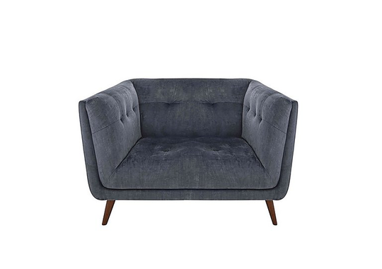 Rene Fabric Armchair - Grey