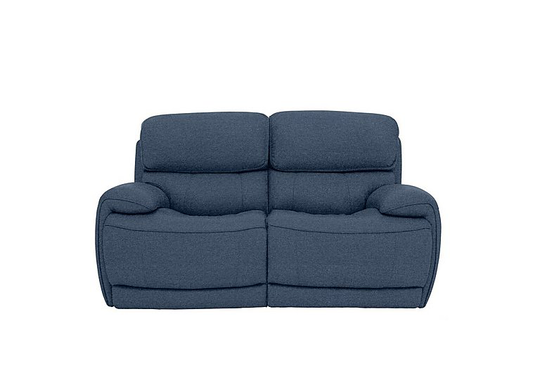 Relax Station Rocco 2 Seater Fabric Power Rocker Sofa with Power Headrests - Blue