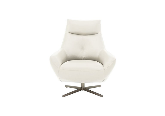 Galaxy Swivel Chair - White- World of Leather