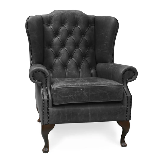 Dellaquila Leather Wingback Chair