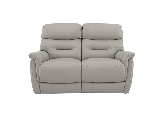 Chicago 2 Seater Leather Power Recliner Sofa - Grey- World of Leather