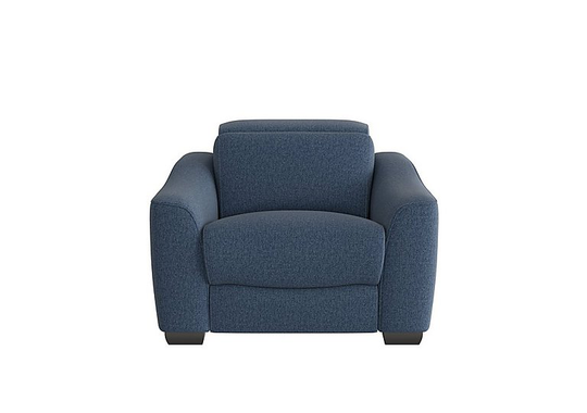 Xavier Fabric Recliner Chair with Power Headrests - Blue