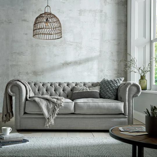 Moraga 155Cm Scroll Arms Chesterfield Sofa