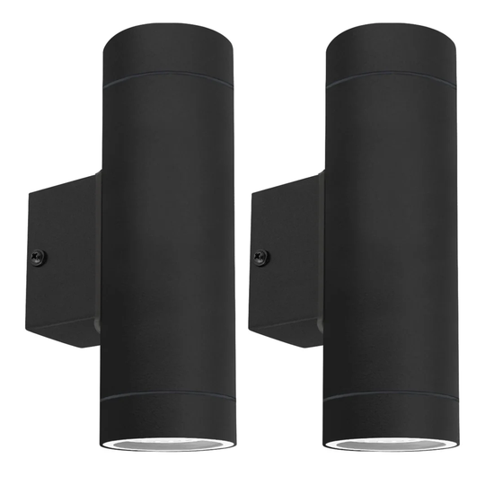 Set Of 2 Falston - Stainless Steel Up Down Outdoor Wall Lights