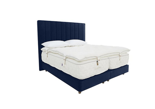 Harrison Spinks - Yorkshire 40,000 Shallow Divan Set with Zip and Link Mattress with Mattress Topper - King Size