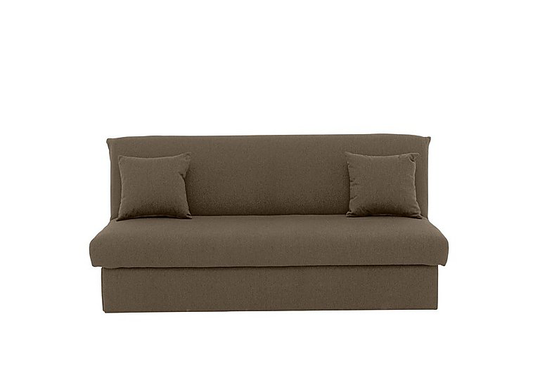 Versatile 3 Seater Fabric Sofa Bed No Arms - Mink