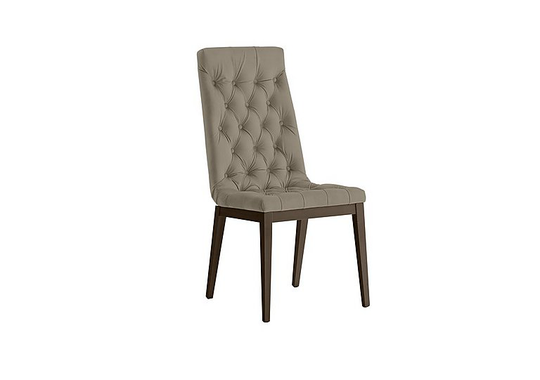 Palazzo Capitonne Buttoned Dining Chair in Dark Walnut