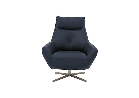 Galaxy Swivel Chair - Blue- World of Leather