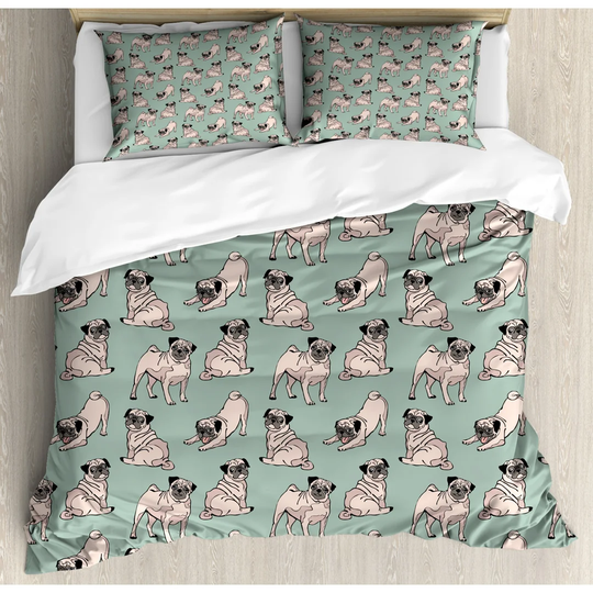 Levasy Turquoise Microfibre 350 TC Modern & Contemporary Duvet Cover Set