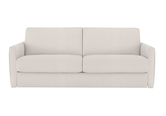 Nicoletti - Alcova 3 Seater Fabric Sofa with Slim Arms - Beige