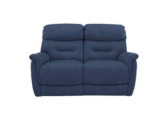 Chicago 2 Seater Fabric Power Recliner Sofa - Blue