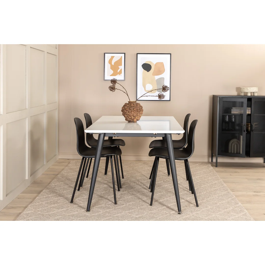 Dining Set, Voorheesville Dining Table With Arch Dining Chairs