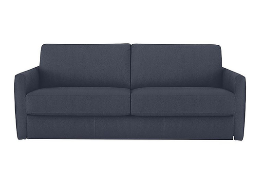 Nicoletti - Alcova 3 Seater Fabric Sofa with Slim Arms - Blue